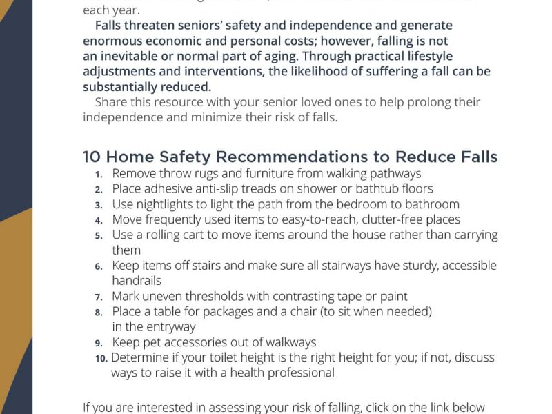 10 Step At-Home Fall Prevention Checklist
