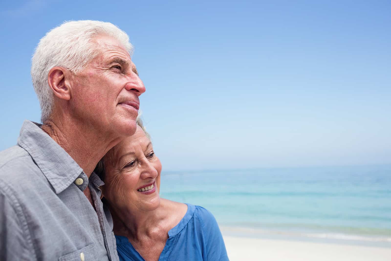 Senior couple on beach